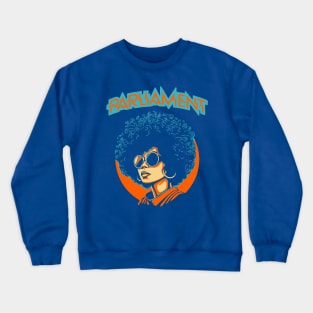 Retro Parliament Funkadelic Retro Afro Rock Music Satire Crewneck Sweatshirt